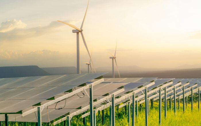 Parque híbrido de fotovoltaica y eólica